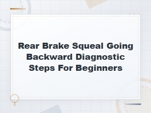 Rear Brake Squeal When Reversing: Beginner Diagnostic Steps
