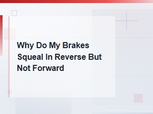 Why Do My Brakes Squeal in Reverse but Not Forward