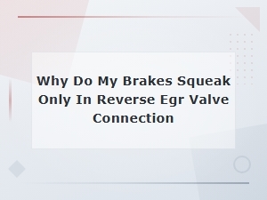 Can a Bad Egr Valve Cause Brakes to Squeak in Reverse